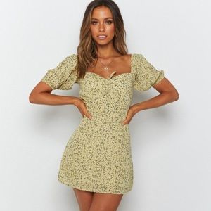 Beginning Boutique Luna Dress Yellow Floral